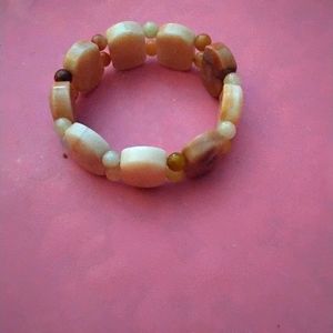 Peach Adventurine Tanker Stretch Bracelet